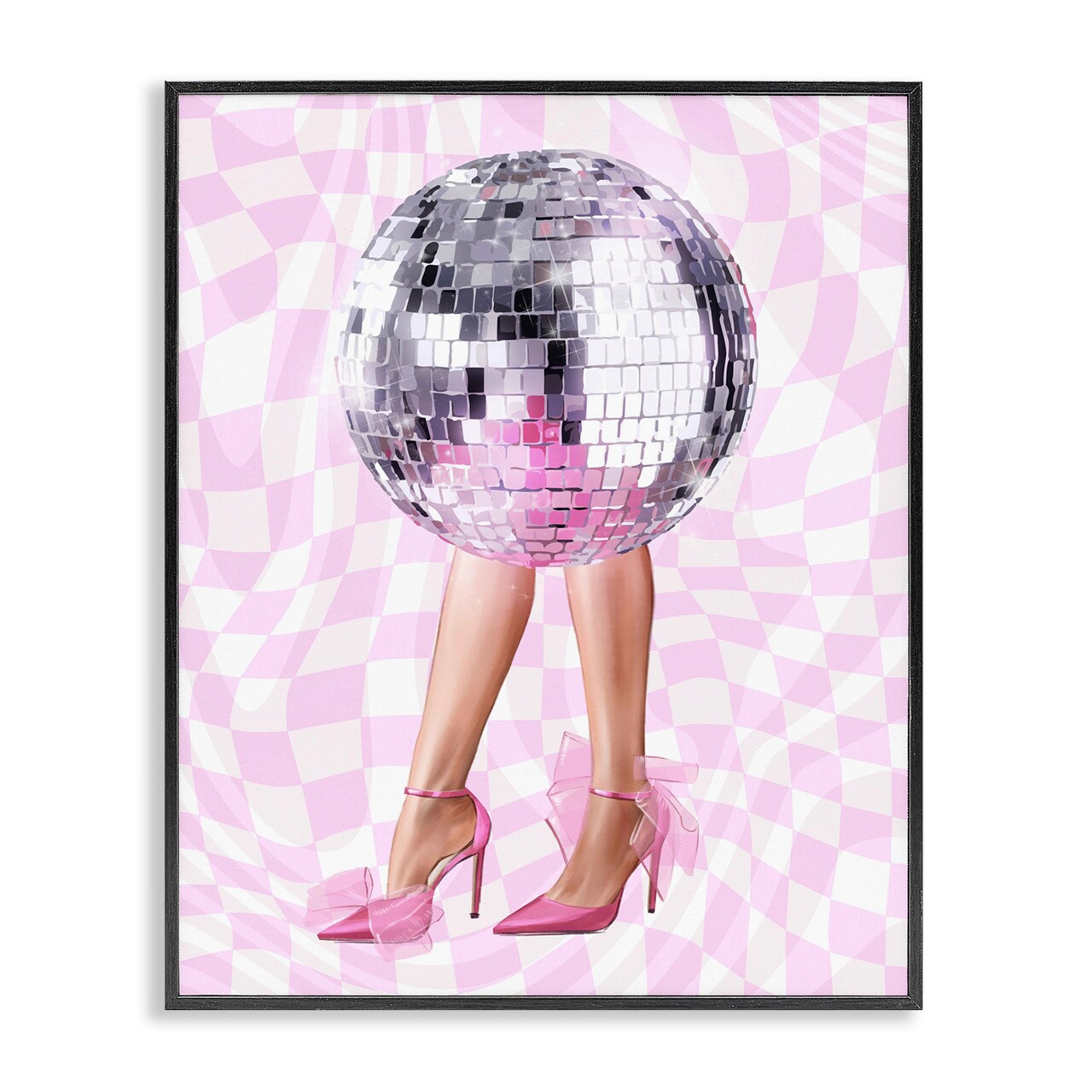 Stupell Industries Glam Heels & Disco Ball Framed Giclee, design by Ziwei Li